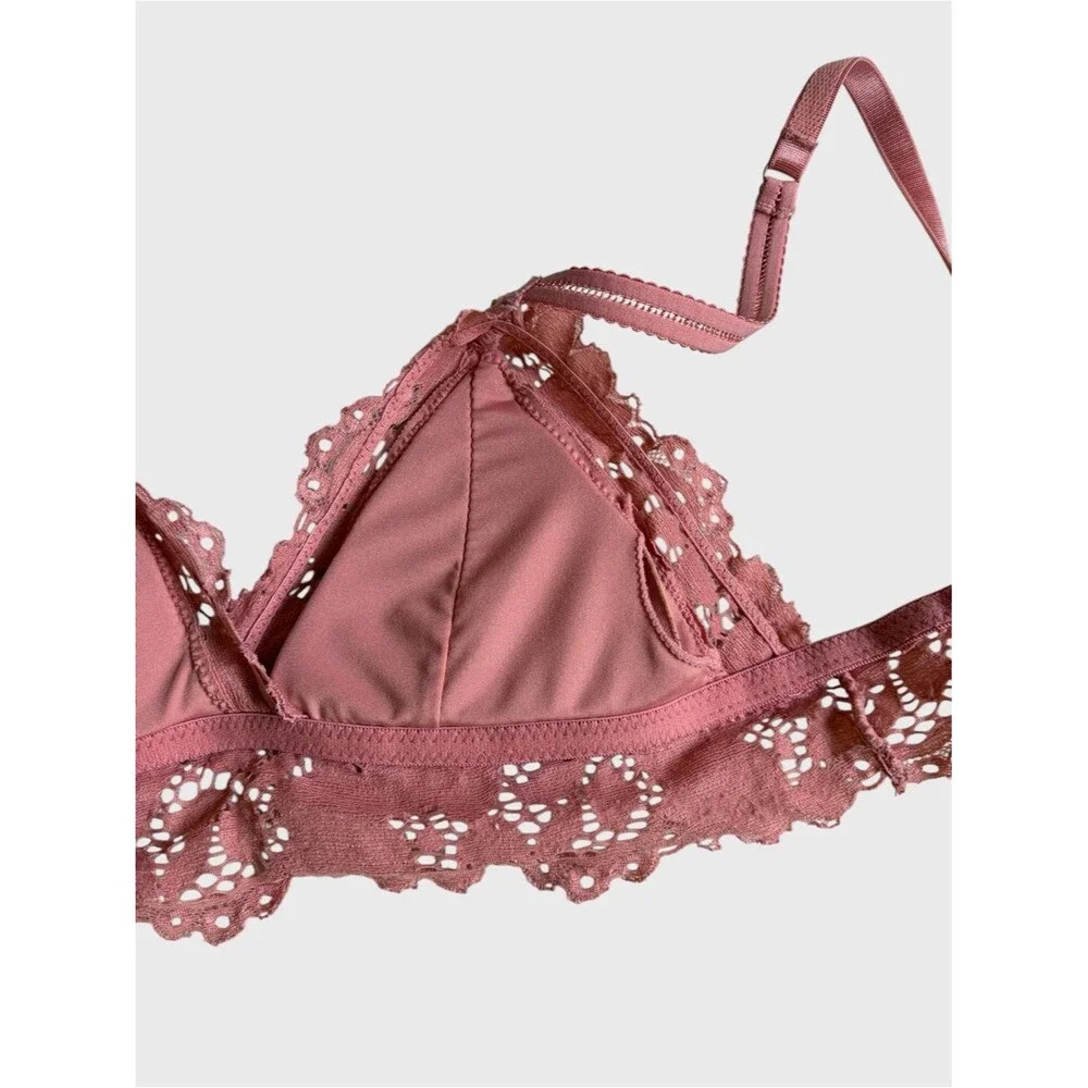 Marilyn Monroe Dusty Rose Lace Bralette Women's Size M Feminine Coquette